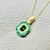 Tsavorite Double Halo Pendant Necklace 0.75tcw Tsavorite Double Halo Pendant Necklace 0.75tcw