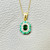 Tsavorite Double Halo Pendant Necklace 0.75tcw Tsavorite Double Halo Pendant Necklace 0.75tcw