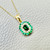 Tsavorite Double Halo Pendant Necklace 0.75tcw Tsavorite Double Halo Pendant Necklace 0.75tcw