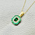 Tsavorite Double Halo Pendant Necklace 0.75tcw Tsavorite Double Halo Pendant Necklace 0.75tcw