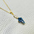Spear Cut London Blue Topaz Diamond Pendant Necklace 1.29tcw Spear Cut London Blue Topaz Diamond Pendant Necklace 1.29tcw