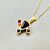 14kt Yellow Gold Solid Cable Chain for Garnet Ruby Pendant