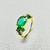 Side view of Oval Emerald Tsavorite Ring 18kt Gold highlighting intricate details