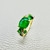 Close-up of Oval Emerald Tsavorite Ring 18kt Gold showcasing vibrant emerald