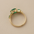 Treasured and Co. unique emerald cocktail ring 18kt yellow gold