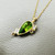 Teardrop Peridot Diamond Necklace in 14kt Yellow Gold