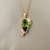 Teardrop Peridot Diamond Necklace 3.87tcw