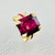 11.46 carat emerald cut rhodolite garnet statement ring 14kt yellow gold