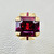 Rhodolite garnet cocktail ring 11.46ct emerald cut 14kt yellow gold front view