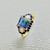 Bi color tourmaline ring with blue and purple hues in 14kt gold Bi color tourmaline ring with blue and purple hues in 14kt gold