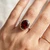 Oval Garnet Diamond Halo Ring 2.91tcw