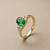 Diamond-Rich Oval Emerald and Diamond Ring 1.42tcw 14kt Yellow Gold