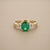 Diamond-Rich Oval Emerald and Diamond Ring 1.42tcw 14kt Yellow Gold