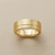 Brushed Finish Single Ridged Wedding Band for Him 7mm