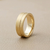 Brushed Finish Single Ridged Wedding Band for Him 7mm