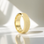 angle view of 8mm beveled edge wedding band for men