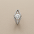 Round-cut diamond engagement ring in split-shank setting — top view