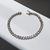 Front view of 2 carat diamond tennis bracelet in 14 kt white gold