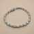 Aquamarine and diamond bracelet 14kt white gold clasp detail