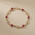 Ruby and diamond bracelet 14kt yellow gold profile