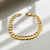9.70 mm 14 kt yellow gold Cuban bracelet front view