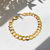 10.75 mm 14 kt yellow gold Cuban bracelet front view