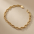 14kt gold linked bracelet side profile