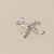Baguette Round Diamond Stud Earrings 0.35tcw WG