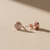 Champagne Diamond Halo Stud Earrings 1.00tcw RG