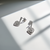 Diamond Earrings Studs Dangling Hearts 0.16tcw WG