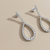 Open Teardrop Diamond Dangle Earrings 1.00tcw