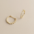 Spaced Diamond Hoop Earrings 0.45ct Yellow Gold