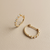Spaced Diamond Hoop Earrings 0.45ct Yellow Gold