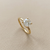 0.93tcw round-cut diamond engagement ring in solitaire setting in yellow gold — top view