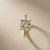 1.56tcw round-cut diamond engagement ring in solitaire setting in yellow gold — top view
