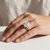 4.08tcw pear-cut lab-grown diamond engagement ring in white gold — three-quarter angle