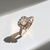 0.85tcw round-cut diamond engagement ring in halo setting — front view