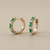 Baguette Emerald Diamond Hoops 0.48tcw