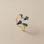Kite-Shaped London Blue Topaz Ring