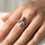 Kite-Shaped London Blue Topaz Ring
