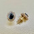 Oval sapphire and diamond stud earrings featuring 3.28tcw gemstones, crafted in elegant 18kt gold Treasured & Co.