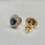 18kt gold oval sapphire diamond studs featuring 3.28tcw gemstones, a classic and elegant accessory Treasured & Co.