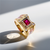 Ruby Ring Gold | Men's Rings