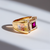 Ruby Ring Gold | Men's Rings