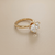 Heart diamond engagement ring flat side view hidden halo yellow gold 2mm band