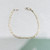 Flat Cuban link gold bracelet 2.50mm 14kt yellow gold front view