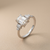 Emerald-cut diamond engagement ring — three-quarter angle (2)