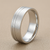 Double Inlay Polished Matte Flat Wedding Ring 5-8mm