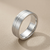 Double Inlay Polished Matte Flat Wedding Ring 5-8mm