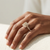 2.75tcw diamond engagement ring in cluster setting in rose gold — flat lay view